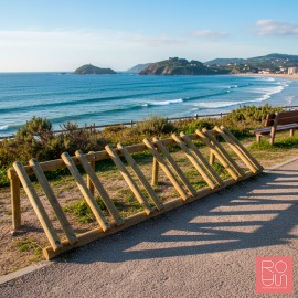 Aparcabicicletes de fusta per camins naturals